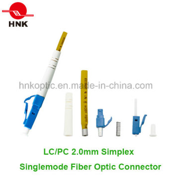 LC PC 2.0mm Simplex Singlemode Fiber Optic Connector
